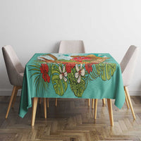 Hawaii Cinco de Mayo Tablecloth Chili Pepper Hula Girl Tropical Vibes LT14 - Polynesian Pride