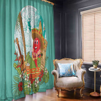 Hawaii Cinco de Mayo Window Curtain Chili Pepper Hula Girl Tropical Vibes LT14 - Polynesian Pride