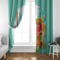 Hawaii Cinco de Mayo Window Curtain Chili Pepper Hula Girl Tropical Vibes LT14 - Polynesian Pride