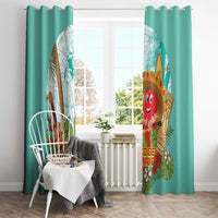 Hawaii Cinco de Mayo Window Curtain Chili Pepper Hula Girl Tropical Vibes LT14 - Polynesian Pride