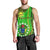 Polynesian Pride Cook Islands Men Tank Top Mangaia Gospel Day Green Version LT14 - Polynesian Pride