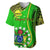 Personalised Cook Islands Baseball Jersey Mangaia Gospel Day Green Version LT14 - Polynesian Pride