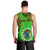 Personalised Cook Islands Men Tank Top Mangaia Gospel Day Green Version LT14 - Polynesian Pride