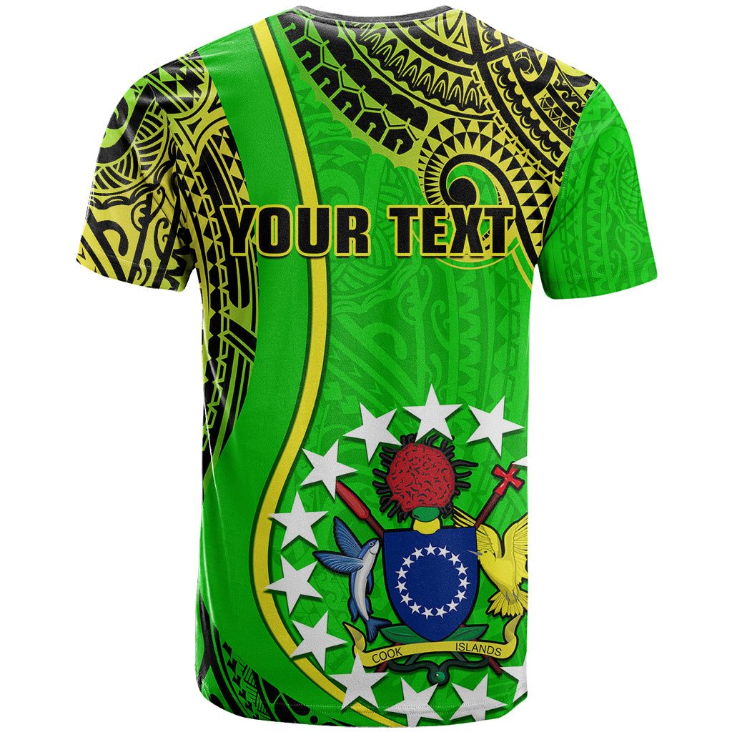 Custom Cook Islands T Shirt Mangaia Gospel Day Green Version LT14 - Polynesian Pride