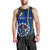 Polynesian Pride Cook Islands Men Tank Top Mangaia Gospel Day Blue Version LT14 - Polynesian Pride