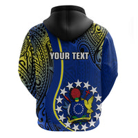 Custom Cook Islands Hoodie Mangaia Gospel Day Blue Version LT14 - Polynesian Pride
