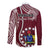 June 15 Mangaia Gospel Day Mangaia Cook Islands Long Sleeve Button Shirt Maroon Version LT14 - Polynesian Pride