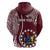 Custom June 15 Mangaia Gospel Day Mangaia Cook Islands Hoodie Maroon Version LT14 - Polynesian Pride