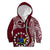 Personalised June 15 Mangaia Gospel Day Mangaia Cook Islands Kid Hoodie Maroon Version LT14 - Polynesian Pride