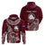 Custom Mangaia Cook Islands Hoodie Polynesian Sea Turtle LT14 Pullover Hoodie Maroon - Polynesian Pride