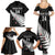 Custom New Zealand Silver Fern Cricket Family Matching Summer Maxi Dress and Hawaiian Shirt Aotearoa Maori Go Black Cap