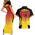 Custom Papua New Guinea Cricket Couples Matching Short Sleeve Bodycon Dress and Hawaiian Shirt 2024 Go PNG