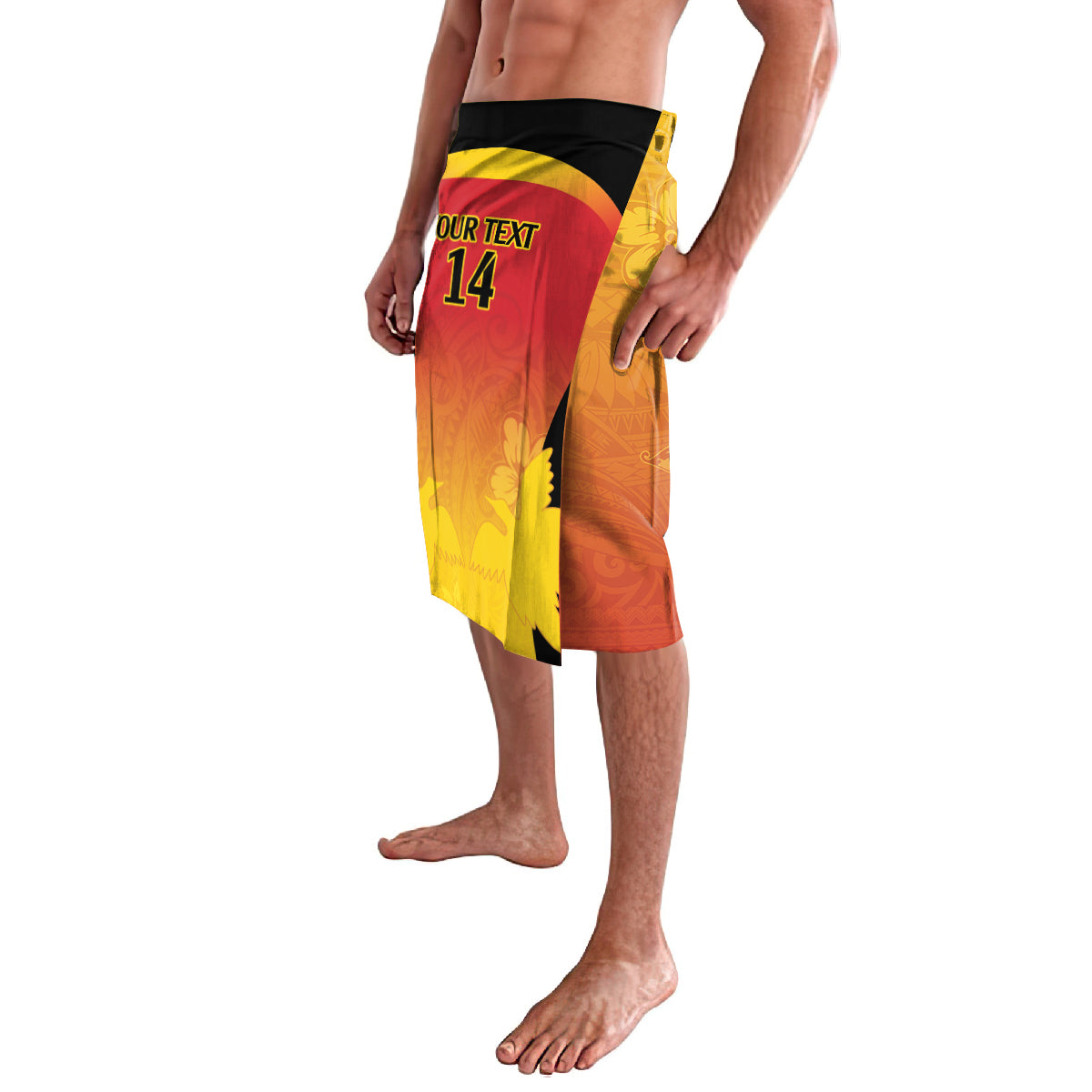Custom Papua New Guinea Cricket Lavalava 2024 Go PNG LT14 - Polynesian Pride