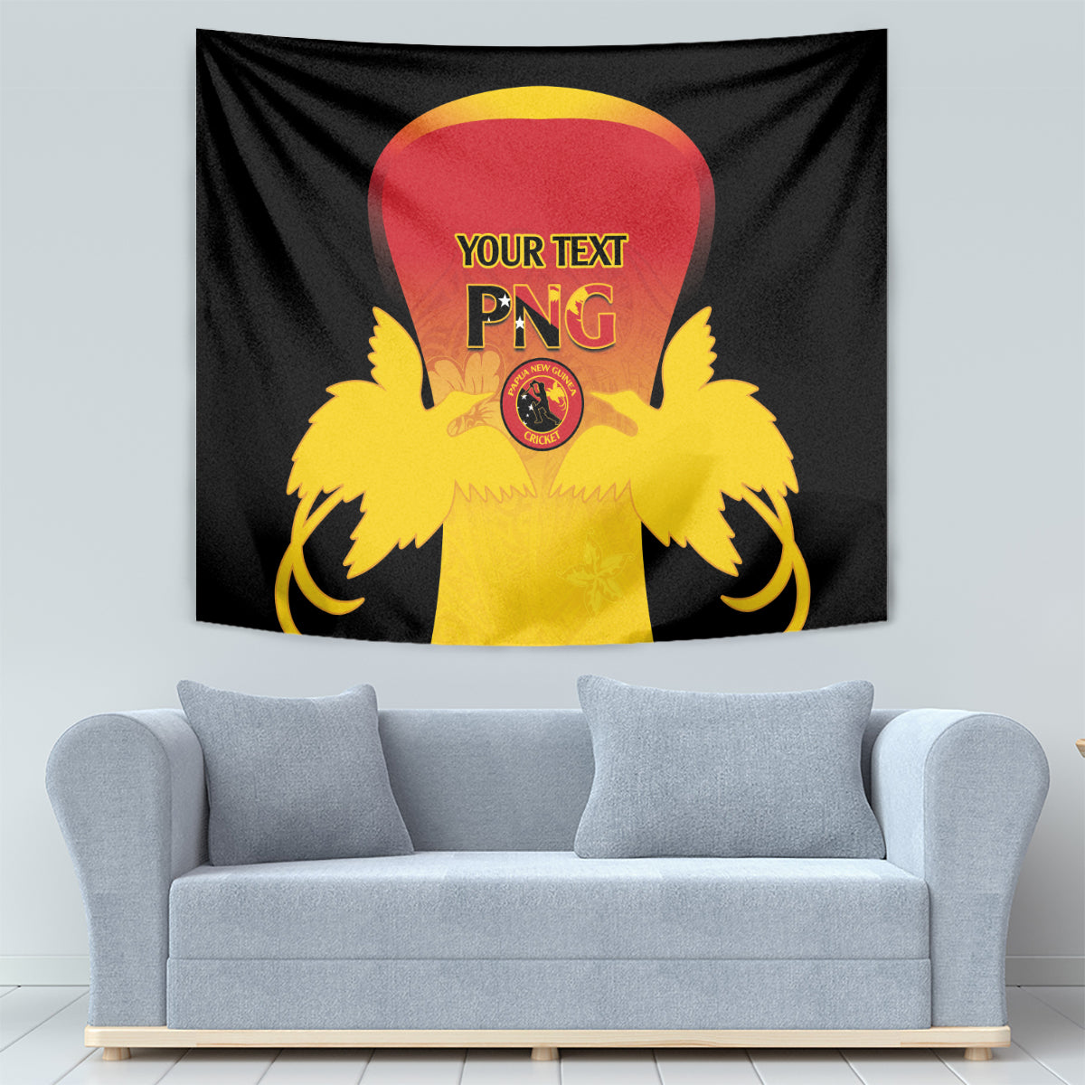 Custom Papua New Guinea Cricket Tapestry 2024 Go PNG LT14 - Polynesian Pride