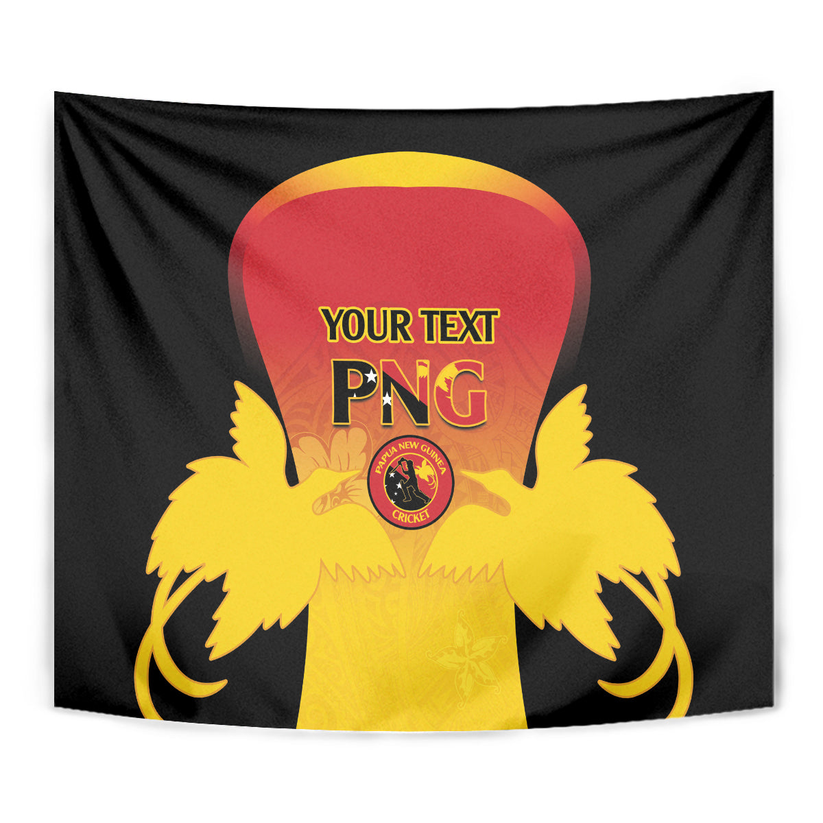 Custom Papua New Guinea Cricket Tapestry 2024 Go PNG LT14 - Polynesian Pride