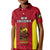 New Caledonia Rugby Kid Polo Shirt Coat Of Arms Mix Polynesian Pattern LT14 Kid Red - Polynesian Pride