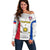 Philippines Rugby Off Shoulder Sweater Pacific Pilipinas Go Tamaraws LT14 Women White - Polynesian Pride