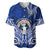 Personalised Independence Day CNMI Baseball Jersey Northern Mariana Islands Tribal Tattoo Pattern LT14 Blue - Polynesian Pride