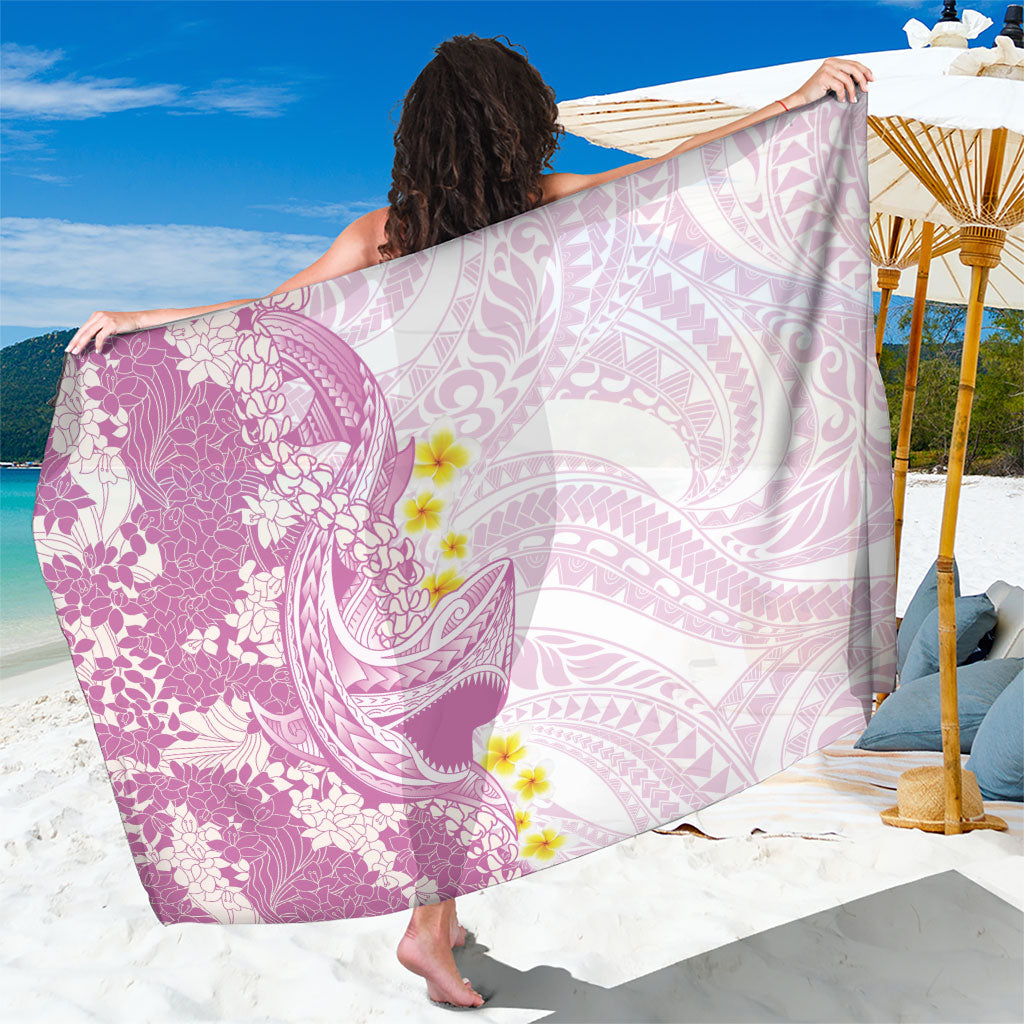 Purple Hawaii Shark Tattoo Sarong Puakenikeni Lei Plumeria Polynesian Pattern LT14 One Size 44 x 66 inches Purple - Polynesian Pride
