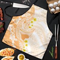Orange Hawaii Shark Tattoo Apron Puakenikeni Lei Plumeria Polynesian Pattern LT14 Orange - Polynesian Pride