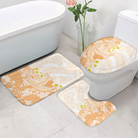 Orange Hawaii Shark Tattoo Bathroom Set Puakenikeni Lei Plumeria Polynesian Pattern LT14 - Polynesian Pride