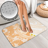 Orange Hawaii Shark Tattoo Bathroom Set Puakenikeni Lei Plumeria Polynesian Pattern LT14 - Polynesian Pride