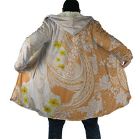 Orange Hawaii Shark Tattoo Cloak Puakenikeni Lei Plumeria Polynesian Pattern LT14 - Polynesian Pride