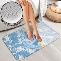Blue Hawaii Shark Tattoo Bathroom Set Puakenikeni Lei Plumeria Polynesian Pattern LT14 - Polynesian Pride
