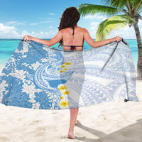 Blue Hawaii Shark Tattoo Sarong Puakenikeni Lei Plumeria Polynesian Pattern LT14 - Polynesian Pride