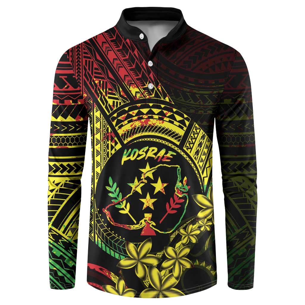 Reggae Kosrae Liberation Day Button Sweatshirt September 8 Polynesian Tattoo LT14 Reggae - Polynesian Pride