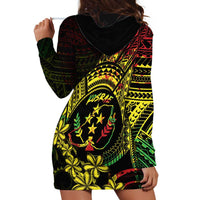 Reggae Kosrae Liberation Day Hoodie Dress September 8 Polynesian Tattoo LT14 - Polynesian Pride