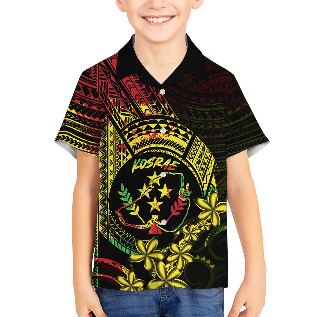 Reggae Kosrae Liberation Day Kid Hawaiian Shirt September 8 Polynesian Tattoo LT14 Kid Reggae - Polynesian Pride