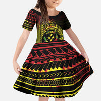 Reggae Kosrae Liberation Day Kid Short Sleeve Dress September 8 Polynesian Tattoo LT14 KID Reggae - Polynesian Pride