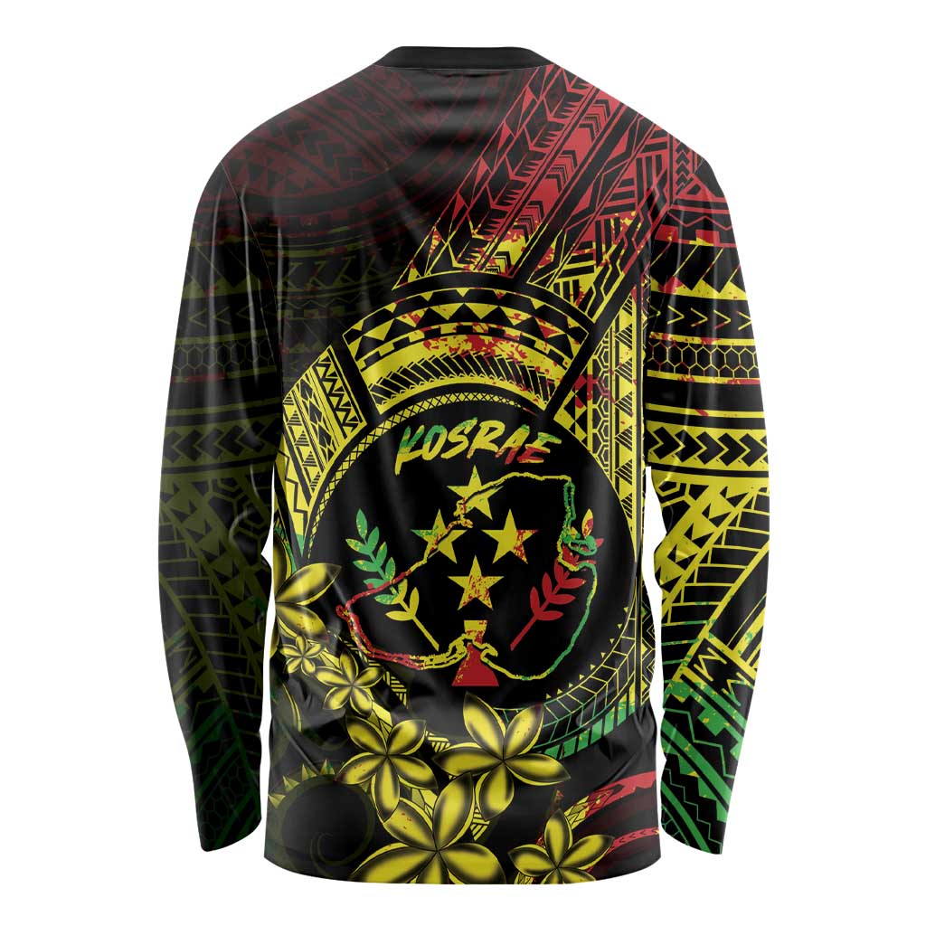 Reggae Kosrae Liberation Day Long Sleeve Shirt September 8 Polynesian Tattoo LT14 - Polynesian Pride