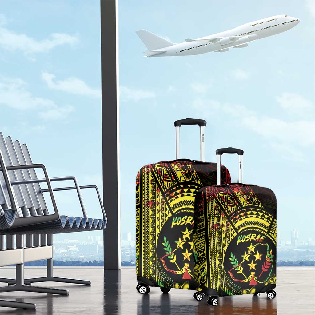 Reggae Kosrae Liberation Day Luggage Cover September 8 Polynesian Tattoo LT14 - Polynesian Pride