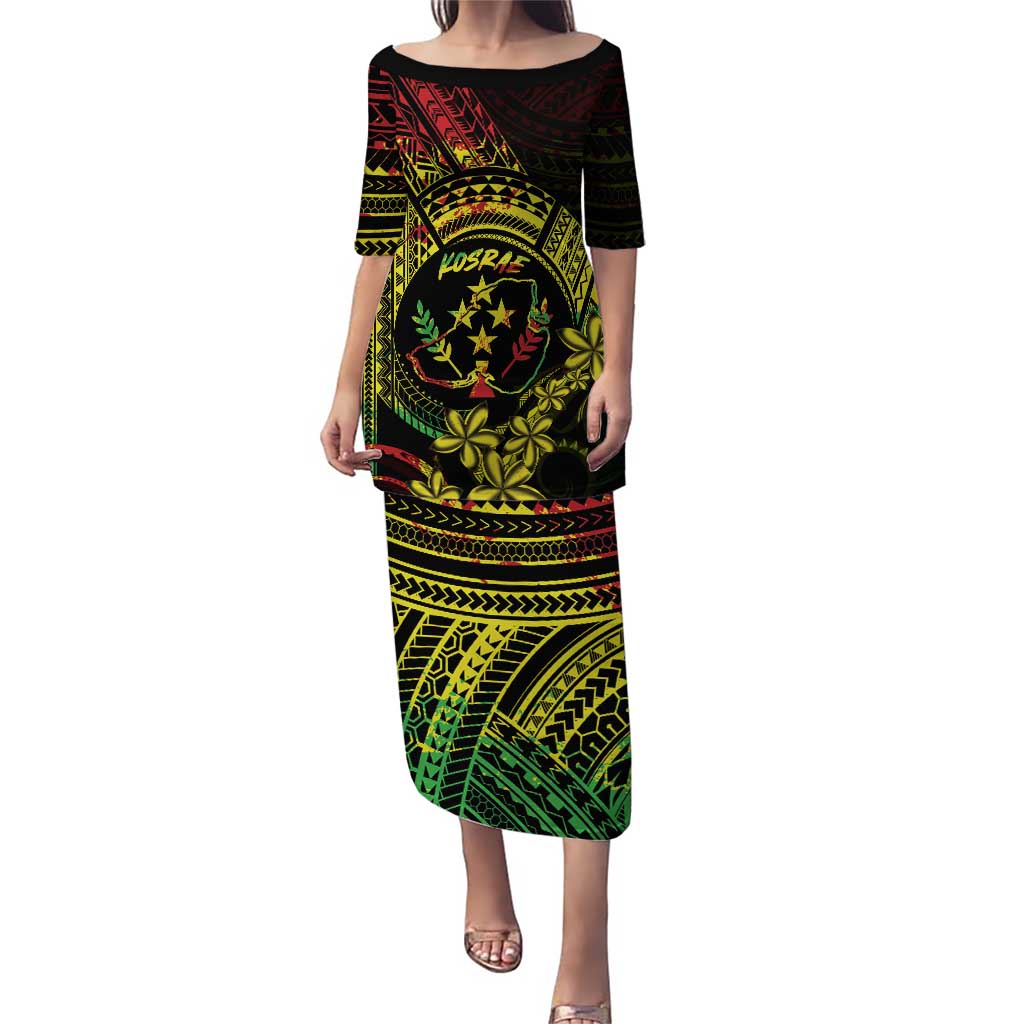 Reggae Kosrae Liberation Day Puletasi September 8 Polynesian Tattoo LT14 Long Dress Reggae - Polynesian Pride