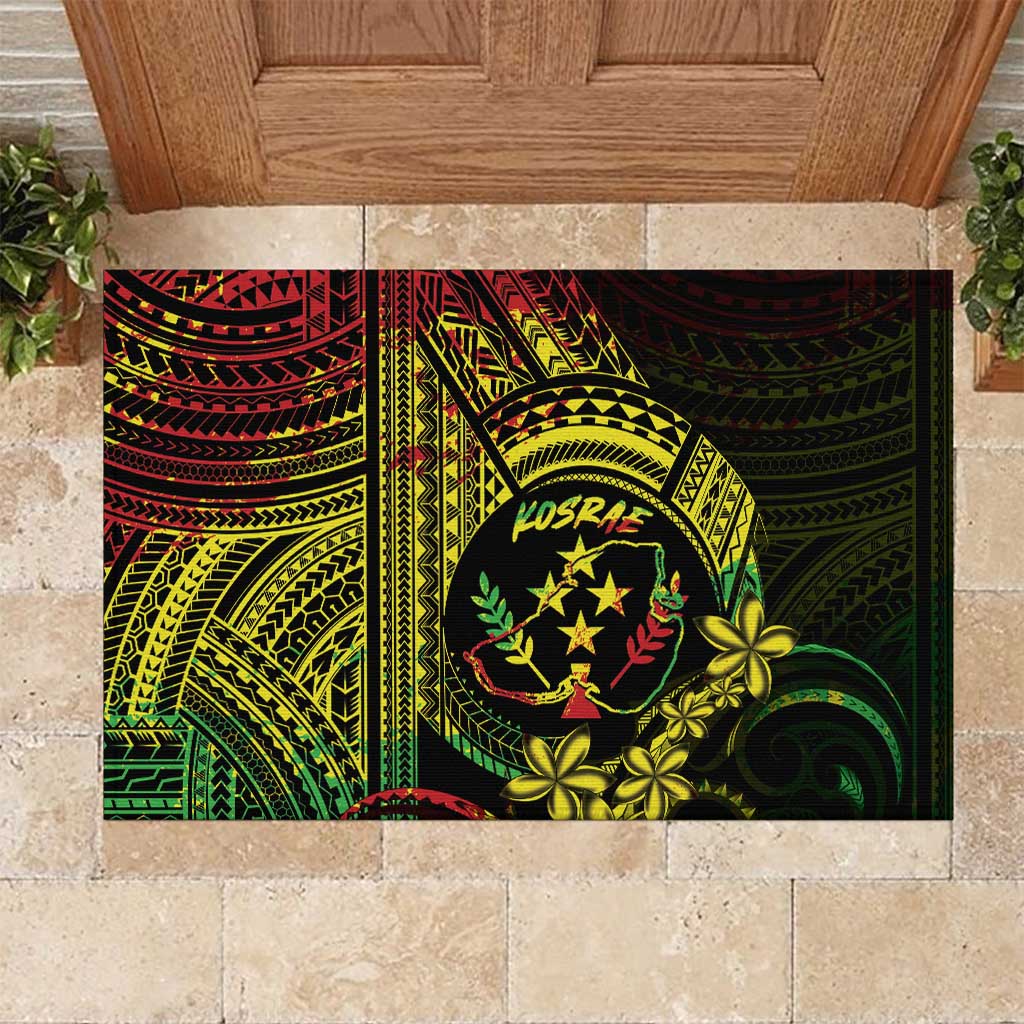 Reggae Kosrae Liberation Day Rubber Doormat September 8 Polynesian Tattoo LT14 Reggae - Polynesian Pride