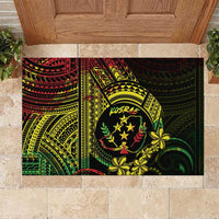 Reggae Kosrae Liberation Day Rubber Doormat September 8 Polynesian Tattoo LT14 Reggae - Polynesian Pride