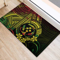 Reggae Kosrae Liberation Day Rubber Doormat September 8 Polynesian Tattoo LT14 - Polynesian Pride