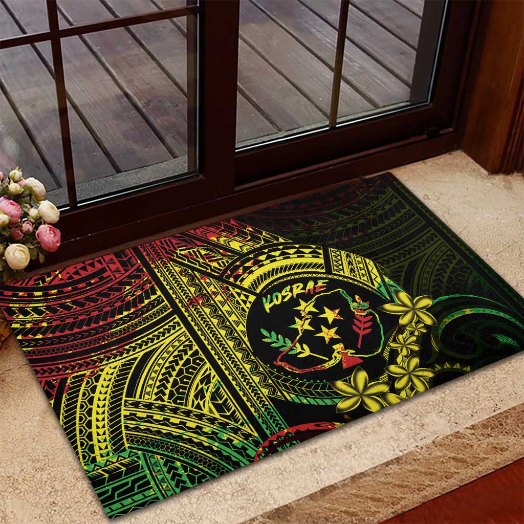 Reggae Kosrae Liberation Day Rubber Doormat September 8 Polynesian Tattoo LT14 - Polynesian Pride