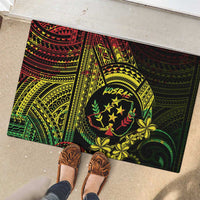 Reggae Kosrae Liberation Day Rubber Doormat September 8 Polynesian Tattoo LT14 - Polynesian Pride