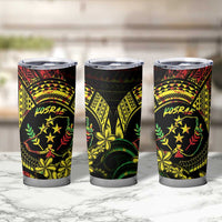Reggae Kosrae Liberation Day Tumbler Cup September 8 Polynesian Tattoo LT14 - Polynesian Pride