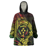 Reggae Kosrae Liberation Day Wearable Blanket Hoodie September 8 Polynesian Tattoo LT14 One Size Reggae - Polynesian Pride