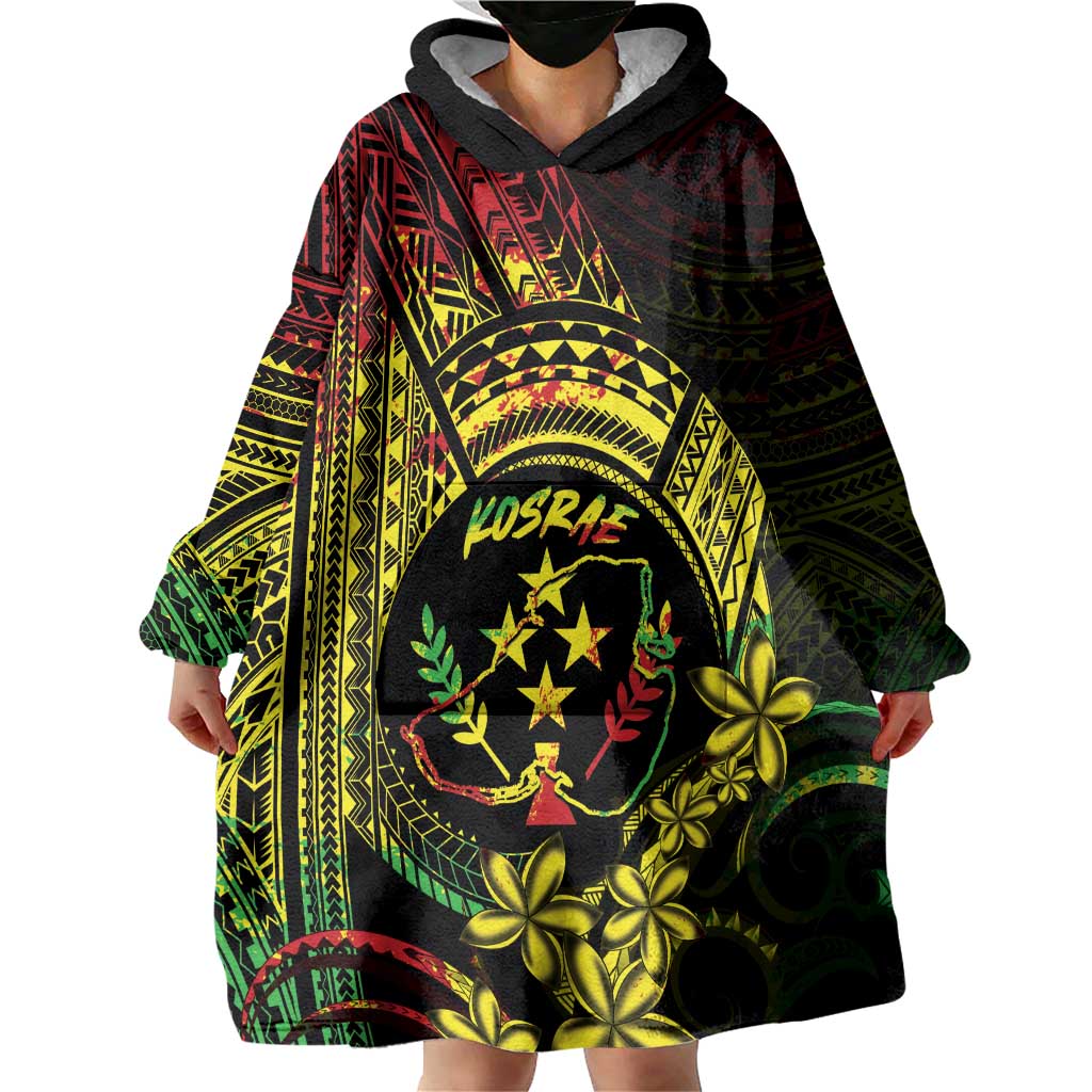 Reggae Kosrae Liberation Day Wearable Blanket Hoodie September 8 Polynesian Tattoo LT14 - Polynesian Pride