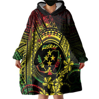 Reggae Kosrae Liberation Day Wearable Blanket Hoodie September 8 Polynesian Tattoo LT14 - Polynesian Pride