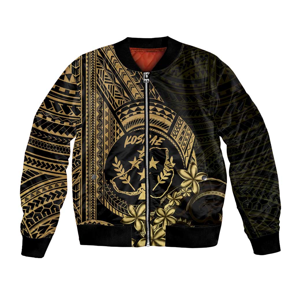 Gold Kosrae Liberation Day Bomber Jacket September 8 Polynesian Tattoo LT14 Unisex Gold - Polynesian Pride