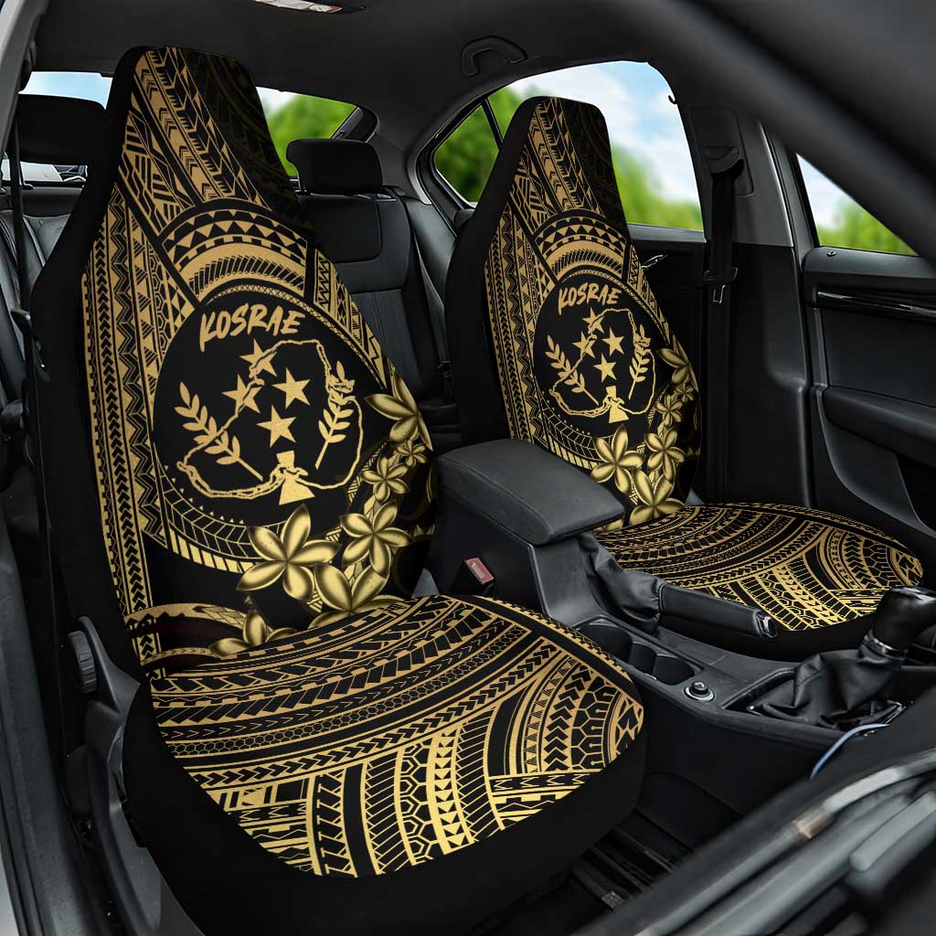 Gold Kosrae Liberation Day Car Seat Cover September 8 Polynesian Tattoo LT14 One Size Gold - Polynesian Pride