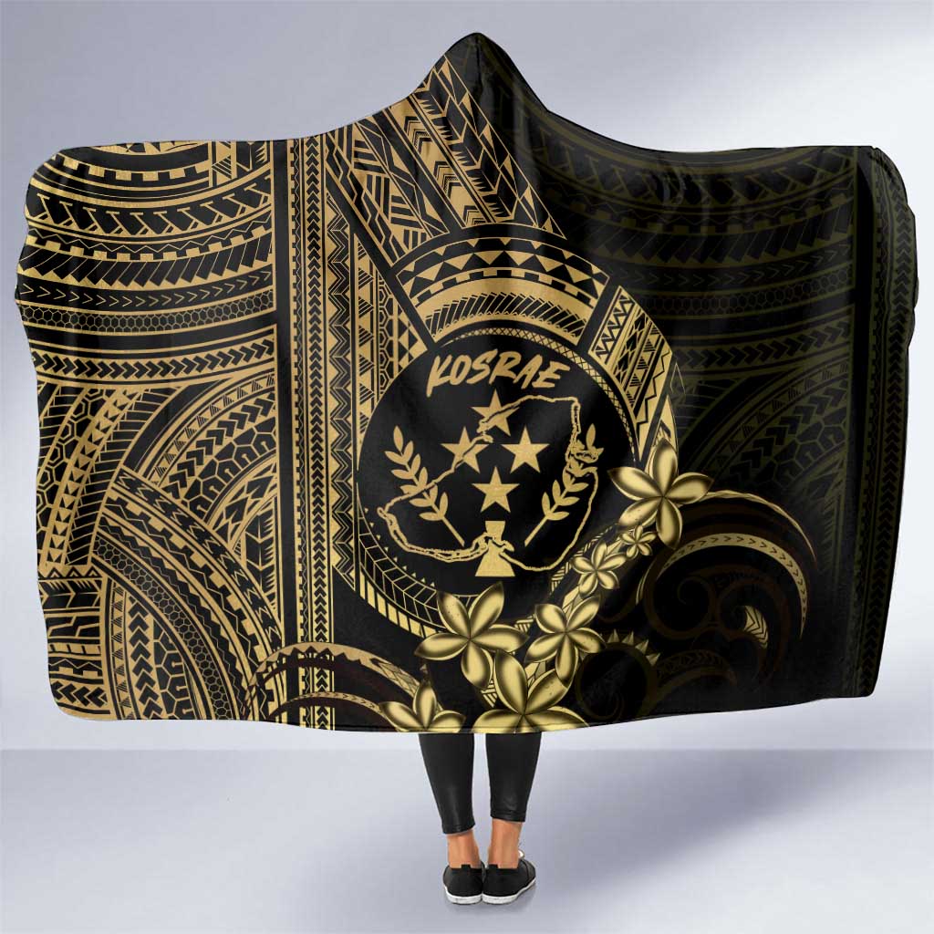 Gold Kosrae Liberation Day Hooded Blanket September 8 Polynesian Tattoo LT14 One Size Gold - Polynesian Pride