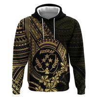 Gold Kosrae Liberation Day Hoodie September 8 Polynesian Tattoo LT14 Pullover Hoodie Gold - Polynesian Pride