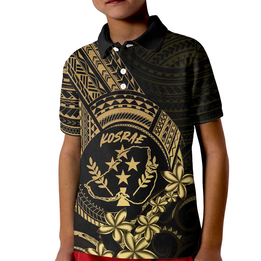 Gold Kosrae Liberation Day Kid Polo Shirt September 8 Polynesian Tattoo LT14 Kid Gold - Polynesian Pride